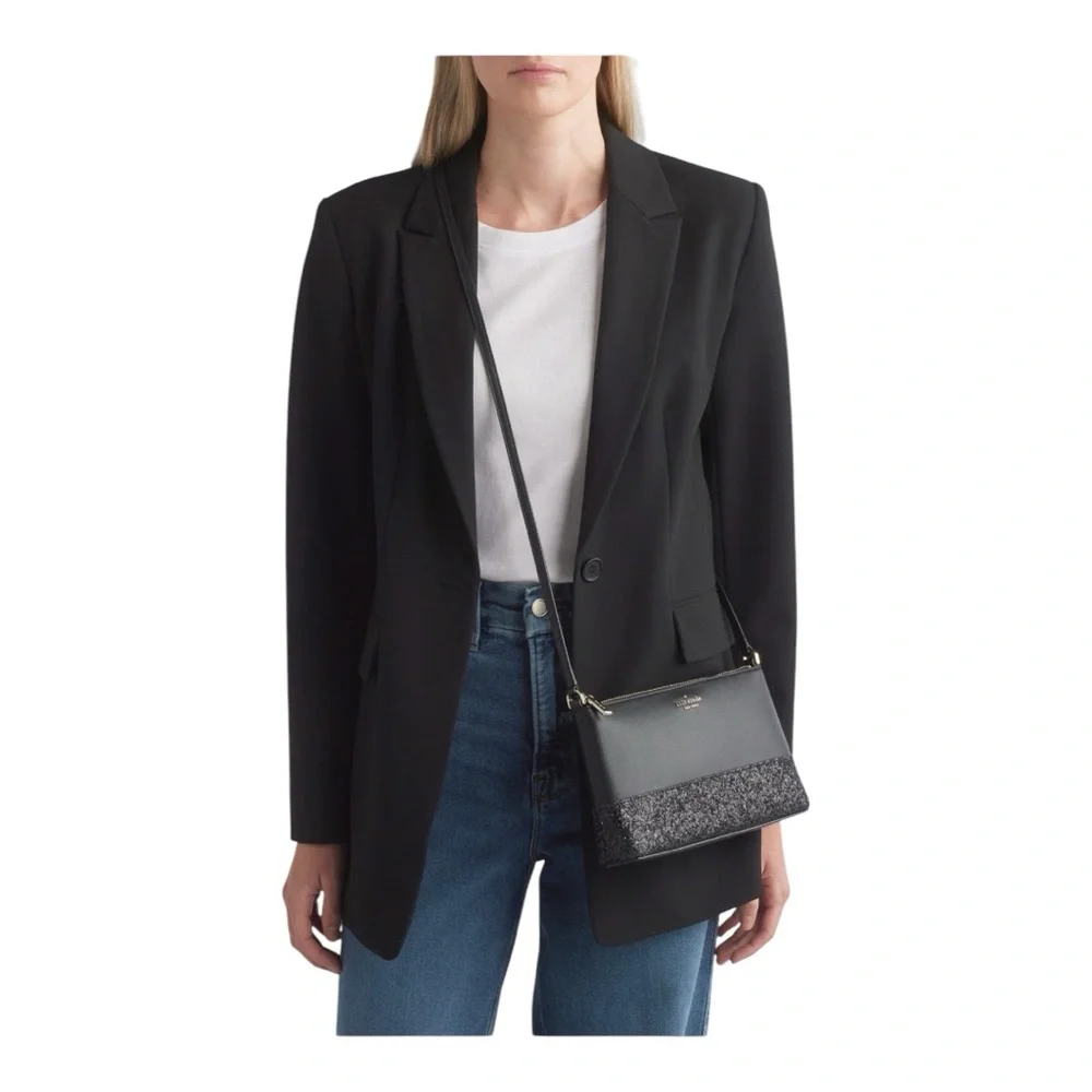 ♥️Kate Spade♥️Flash Glitter Fabric Mixed Mat Crossbody